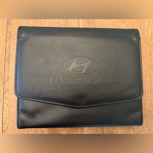 Hyundai Folio Portfolio Black Case To Store Manual In—Hyundai Embossed
